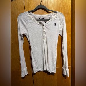 Cream long sleeve top